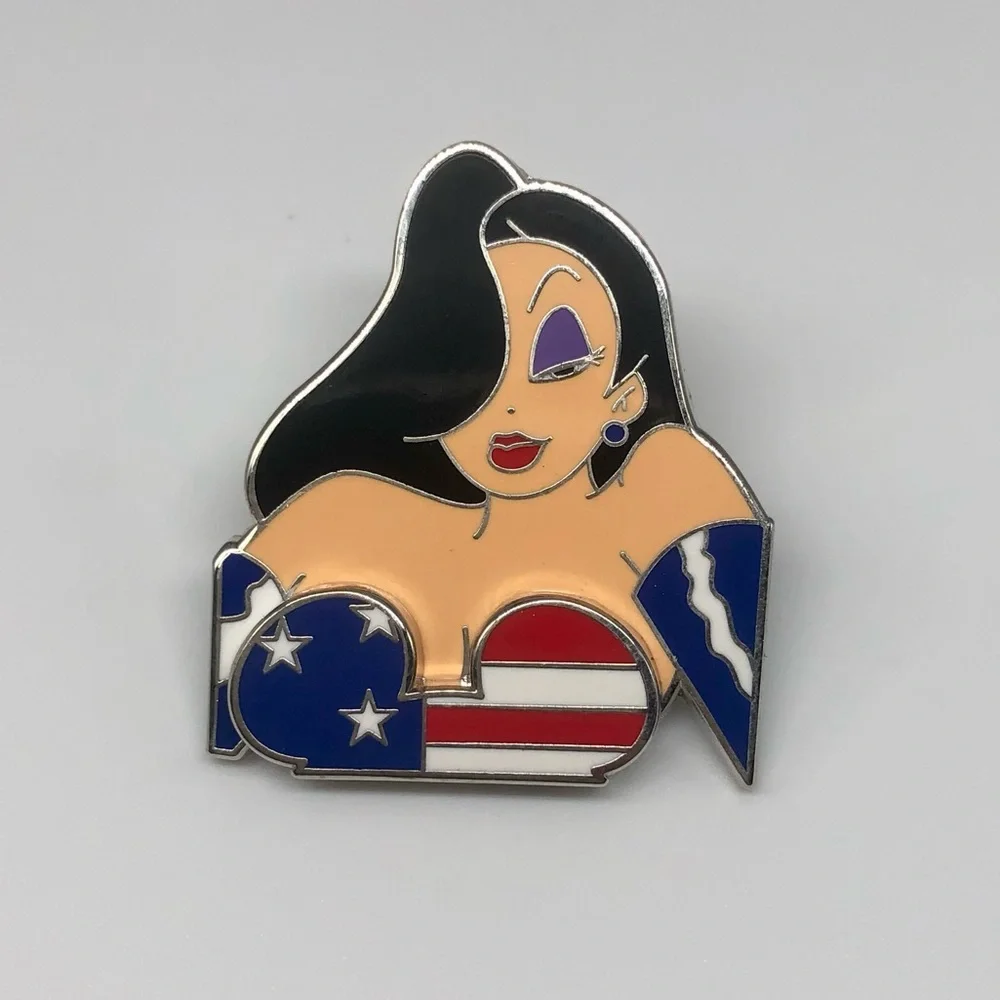 NEW Jessica Rabbit Disney Fantasy Pin Mickey Mouse Ears American Flag Enamel Pin